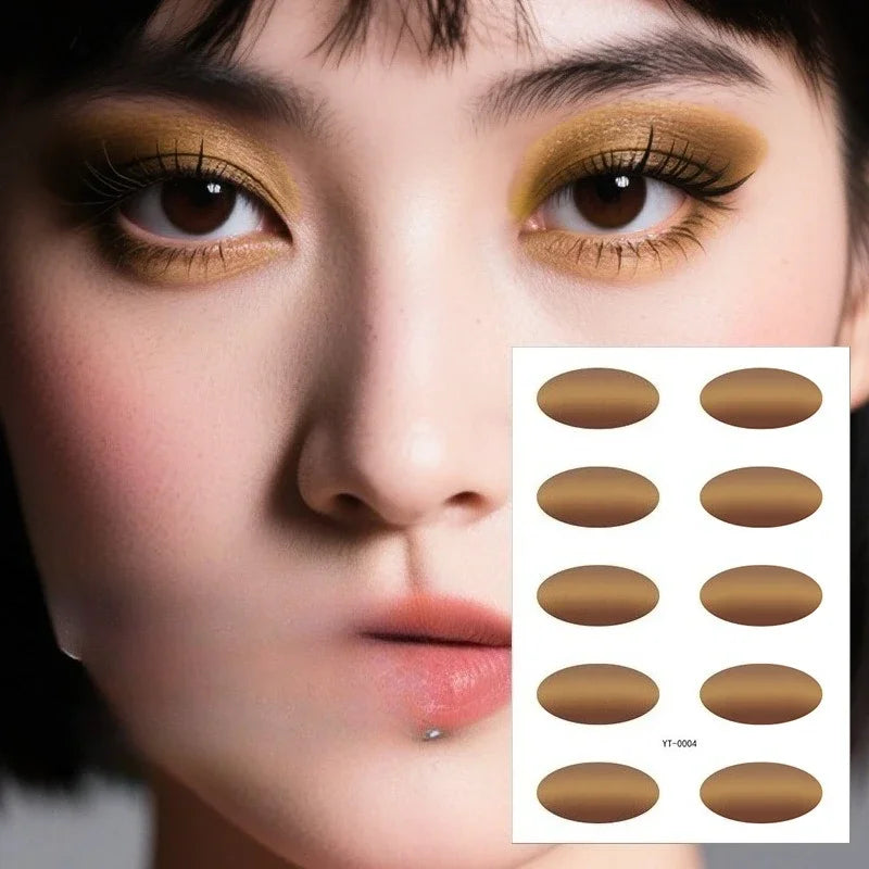 Disposable Temporary Eyeshadow Tattoo Stickers Waterproof DIY Flash Eyeshadow Eyeliner Face Sticker Stage Party Makeup Tool