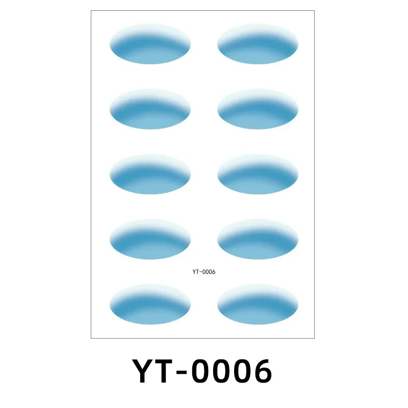 Disposable Temporary Eyeshadow Tattoo Stickers Waterproof DIY Flash Eyeshadow Eyeliner Face Sticker Stage Party Makeup Tool