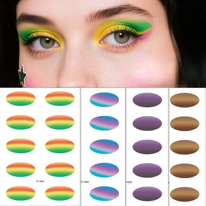 Disposable Temporary Eyeshadow Tattoo Stickers Waterproof DIY Flash Eyeshadow Eyeliner Face Sticker Stage Party Makeup Tool