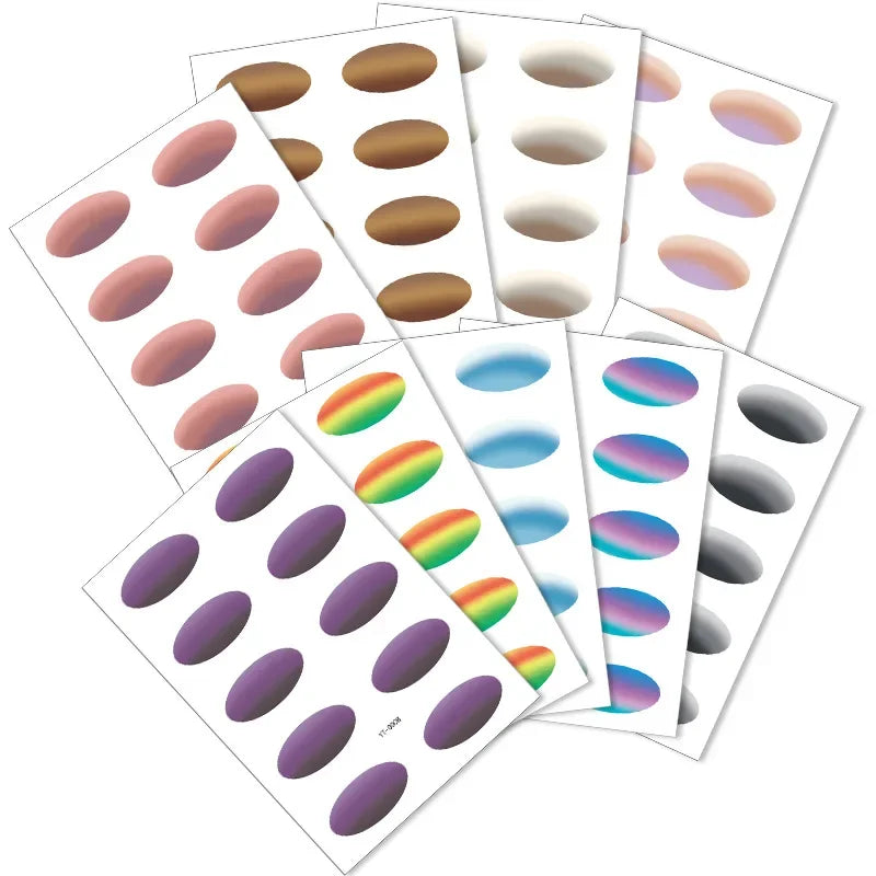 Disposable Temporary Eyeshadow Tattoo Stickers Waterproof DIY Flash Eyeshadow Eyeliner Face Sticker Stage Party Makeup Tool